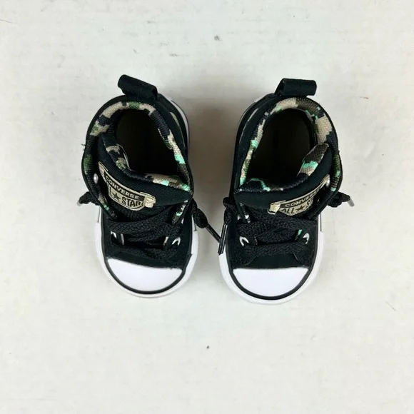 Converse Infant Black & Camo High Top Lace Up Sneakers - Picture 3 of 10
